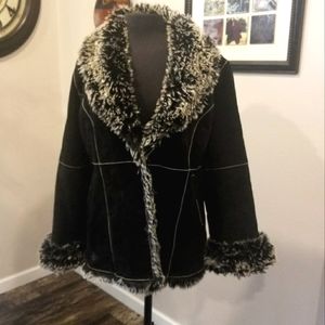 Luxurious Marvin Richards Genuine Leather Coat. Large.